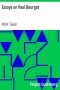 [Gutenberg 3173] • Essays on Paul Bourget